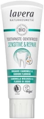 Dentifricio Sensitive & Repair - per denti sensibili - protezione 24 ore - camomilla biologica & fluoruro di sodio - vegan - cosmetici naturali - 75 ml