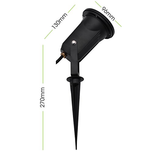 National Electronics Gartenstrahler LED mit Erdspieß GU10 inkl. 7W COB LED Aussenstrahler LED Gartenleuchte Gartenlampen Set Spotlichter Spotlampe Ambientebeleuchtung Strahler außen Garten Gartenbeleuchtung IP54 6er Set - 5