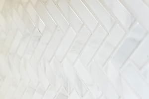 MOSANI Handmuster Mosaik Fliese Keramik Fischgrät Steinoptik weiß Fliesenspiegel Küche MOS24-SO10_m