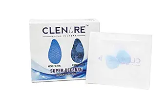 CLENARE Replacement Filters Super Defense (LARGE ROUND) - Stronger Filtration Against Air Pollution and Germs Breathable, Compatible with Large Round Nasal Filter Body (Pack of 5 Pairs)