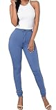 LooBoo Cintura Alta Pantalones Jeans Mujer Elástico Flacos Vaqueros...