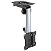 Price comparison product image RICOO TV Ceiling Bracket Monitor Mount Tilt Swivel D0111 Bracket Universal LED Curved QLED QE LCD OLED SUHD UHD TFT Height Adjustable Arm Mounting System/ 15" - 32" Inch/ VESA 75x75 100x100 / Silver
