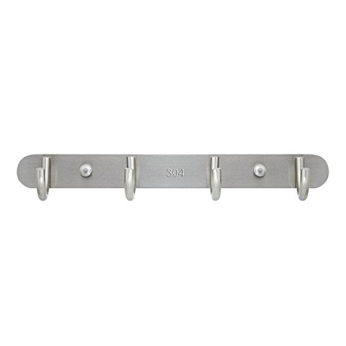 IMIEE 4 Haken Handtuchhaken Bademantelhaken Kleiderhaken Edelstahl Garderobenhaken haken wand buegel kleidung Mehrzweckhaken handtuchhalter Tuerhaken badezimmertuer dekor Kleiderhaken Wandhaken 30cm