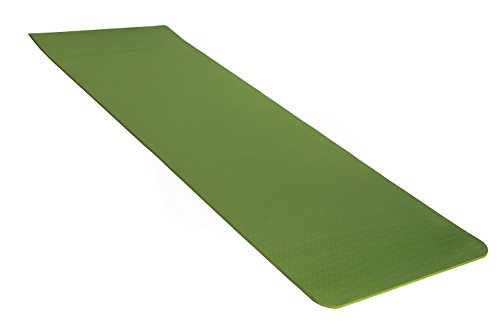 Good Times Yogamatte, TPE Matte, rutschfest, schadstofffrei, umweltfreundlich, hypoallergen und hautfreundlich, SGS geprüft, Gymnastikmatte, Fitnessmatte, Sportmatte, Trainingsmatte mit Tasche und Trageband (Grasgrün) - 2