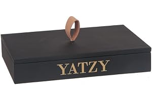 Yatzy spel i Trälåda Svart 13x20 cm
