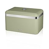 Swan Products Retro Bread Bin, Green (Kitchen &amp; Home)