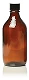 Hive Of Beauty AMBER GLASS Bottle with Black Lid For Essential Oil / Aromatherapy Use 500ml CODE: SAR0065