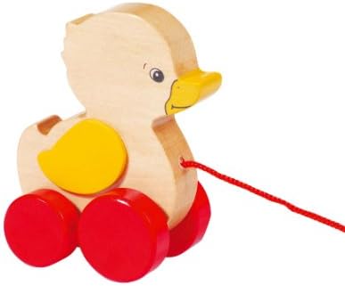 Toys Pure Pull Along Wooden Duck,Red,8.5 x 5.4 x 10 centimetres