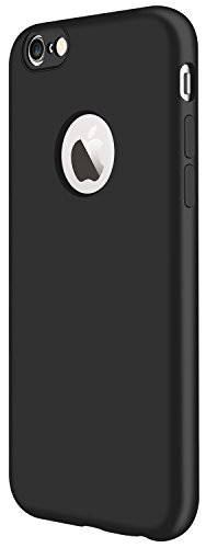 Funda de iPhone 6  6s Carcasa   Leathlux iPhone 6s Silicona Gel Cover Caso Bumper Shock-Absorci  n Protectora de Cubierta para iPhone 6   6s Negro