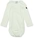 Polarn O. Pyret Unisex Baby Classic PO.P Frill Collar Long Sleeve Bodysuit, Soft White, 6-9 Months