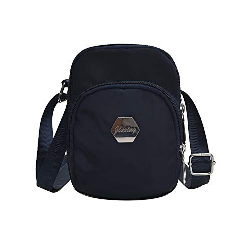 LILICAT?Femme Messenger Bag Sac à BandoulièRe Nylon ÉTanche Toile Sac Couleur Unie Simple Fermeture éClair Structure Multicouche,ImperméAble Sac BandoulièRe Femme Sac En Nylon Petit Porte-Monnaie