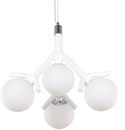 XMM Modern Creative Café Personalized Clothing Store Living Room Resin Art Four Chandeliers (White)