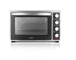 BLACK+DECKER Stainless Steel with Rotisserie, Convection, Heat-Resistant Tempered Glass & Inside Lamp Oven Toaster Grill (OTG) (12914) 48 L (Grey)