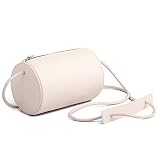 MERRYHE Damen Eimer Schulter Handtaschen Aus Echtem Leder Messenger Crossbody Taschen Mode Beutel Für Mädchen Womens Geschenke,White-18 * 12 * 12cm