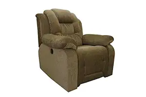 AE Designs Motorized Fabric Recliner in Olive Brown