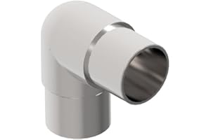 Sellon24® Edelstahl Eckbogen abgerundet 42,4 90 Grad Handlauf Geländer Endstück Rundbogen V2A 0303.242