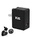 Produktbild iKits Quick Charge 3.0, QC3.0 18W AC USB Ladegerät/Travel ladegerät (+1,2m/4Ft Android Micro USB Kabel) für Samsung S7, Galaxy S6, HTC, Sony, iPhone/iPad & stc. (US AU UK EU Plug Adapter)