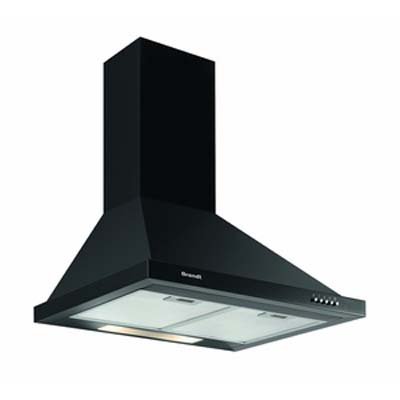 Brandt AD1006B - Hotte - hotte décorative - largeur : 60 cm - profondeur : 50 cm - evacuation & recyclage - noir