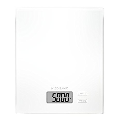 Medisana 40463 KS 210 Küchenwaage, 22,40 x 18,40 x 1,70 cm, weiß