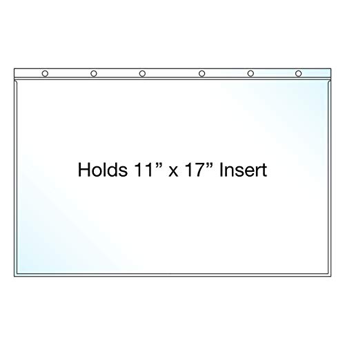 EnvyPakTabloid Page Protectors, 6 Hole Punched (Large Format), Clear - Top Loading - Each Sheet Holds 11 x 17 Inch Pages - Pack of 25 Sheets