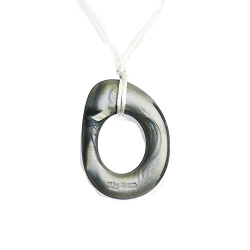 Chunky Super Soft Silicone Teething Necklace (The Eternity)| Mum to Wear -Baby to Enjoy -Eases Pain - Non Toxic - Save your Hair - Washable - Breastfeeing | Nursing Aid -Babywearing Accessory - Silver