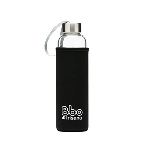 Irisana BBO Botella con Funda, Negro, 550 ml