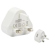 Aulola® CE Certificated TC136 White 5V 1A 3PIN Universal UK Plug USB Port AC Power Adaptor Wall Charger Dock Travel Mains Charger Compatible with Apple iPhone 6 6 Plus 5S 4S 5C 5 4 iPod Samsung Galaxy S6 S5 S4 HTC LG Sony / MP3 MP4 Player Charger