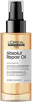 L'Oréal Professionnel Paris | Olio 10 in 1 multiuso per capelli secchi e danneggiati Absolut Repair Serie Expert, Formula ristrutturante, 90 ml