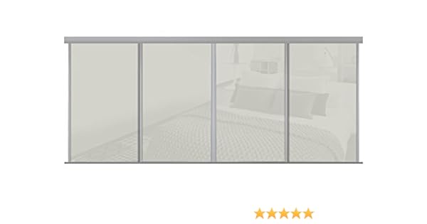 Sliding Wardrobe Half Height Loft Doors X 4 Soft White 2388mm