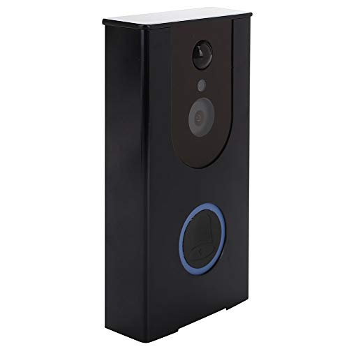 Preisvergleich Produktbild Rosepoem Wireless Wifi Türklingel Stimme Walkie-Talkie, Wasserdichte Alarm Türklingel Unterstützung Handy Remote Kamera Für Sicherheit - Schwarz