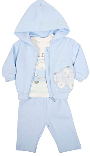 Baby Boy's Girandola AUTO 3-Piece SET -  Blue - 3-6 Months