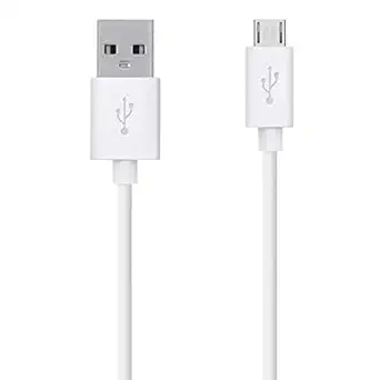 ShopsGoods USB Cable for Samsung Galaxy J8 2018 USB Cable | Micro USB Data Cable | Quick Fast Charging Cable | Charger Cable | High Speed Transfer Android V8 Cable (2.4 Amp, 1 M, White)