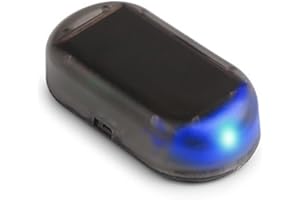 Onerbuy L'alarme Solaire de Voiture a simulé des lumières d'alarme Anti-vol de lumière d'alarme de LED Clignotant la Lampe de sécurité (Bleu)