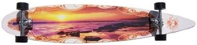 Krown - Longboard Komplettboard Skateboard Sunset City Surf Pintail Longboard Complete
