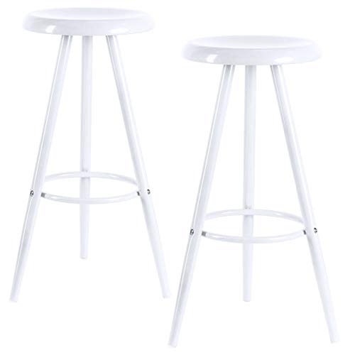 regalosMiguel - Taburetes Cocina - Set de 2 Taburetes Roy - Blanco