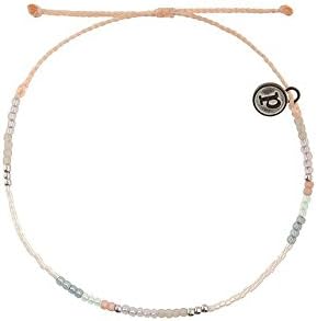 Pura Vida Seed Bead Ice Cream Bracelet - Iron-Plated Charm, Adjustable Band - 100% Waterproof