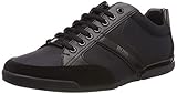 boss black edition Leder und Textil BOSS Herren Saturn_Lowp_MX Sneaker, Schwarz (Black 001), 44 EU