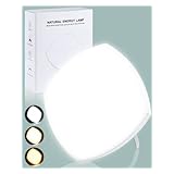 Rhombus Sad Light Therapy Lamp, 1pack 10000 Lux Uv Free Portable Natural Sunlight Lamp, 5 Adjustable Brightness & 3 Color Temperature & 4 Timer Settings, Full Spectrum Daylight Lamps