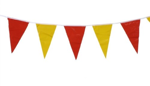 19268 - PAPSTAR - Wimpelkette 4 m "rot, gelb, rot" wetterfest