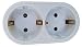 Produktbild Steckdose 2 Schukostecker Doppelstecker Multistecker Adapterstecker Schutzkontakt Verteiler Mehrfachstecker 2-fach Steckdose