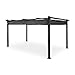 Produktbild Blumfeldt Pantheon 3x4 • Pergola • Vordach • Sonnendach • 3 x 4m Fläche • robustes Aluminium Kantrohr • 10 x 10cm Standpfosten • wasserabweisende PU-Beschichtung • 200 g/cm² Polyester-Tuch • Stufenlos raffbar per Seilzug • inkl. 16 x Hering • grau