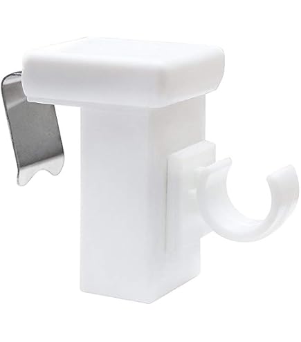 Deco-Raum Asta Per Tenda Girevole Bianca 30-50 Cm - Set 2 Pezzi, Telescopica, Montaggio Senza Fori, Ideale Per Finestre E Oblò, Metallo E Plastica
