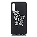 Produktbild Chreey Hülle für Samsung Galaxy A50, Anti-kratzt Schwarz 3D Drucken Muster Handyhülle Weiche Silikon TPU Rückseitehülle Bumper Schutzhülle, Widder