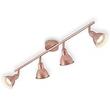 leuchte kupfer weiss Allrounder: Der moderne, als Deckenleuchter einsetzbare 4-flammige LED-Spot ist aus kupferfarbenem Metall gefertigt und versprüht mit seiner Retro-Optik wahren Vintage-Flair - ein Blickfang für Wohn- und Schlafzimmer, den Flur oder den Treppenaufgang.