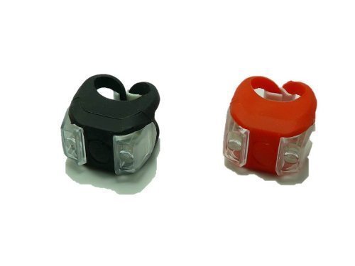 1 Paar LED Licht sehr hell Fahrrad LED FAHRRADLAMPE-Mount an Gabel Lenker Sattelstütze rot und WEIßLICHT-Frosch - 2