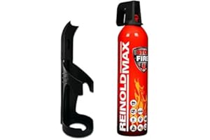 IWH Vertriebs GmbH Premium Feuerlöschspray STOPFIRE Reinold Max Autofeuerlöscher 1 x 750ml wiederverwendbar geeignet für Fettbrände incl. 1 Wandhalter, 32 x 9 x 7 cm