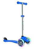 patinete globber 4 en 1 rosa LED intermitente ruedas Globber Primo Infantil con luz Up Ruedas Scooter, Infantil, Primo with Light Up Wheels, Azul Marino, n/a