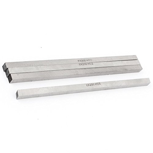 HSS Drehstahl – TOOGOO(R)4 Stueck CNC Drehmaschine HSS quadratisch Schneidewerkzeug Bits Bar 8mm x 8mm x 200mm Grau - 2