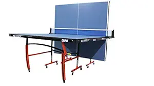 Gymnco Duro Table Tennis Table with Levellers Top 18 mm (TT Table Cover + 2 TT Racket & Balls