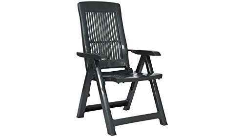 BEST Gartenmöbelset Kansas, 13-tgl., 6 Klappsessel, Tisch 145×95 cm, Kunststoff, grün grün - 9